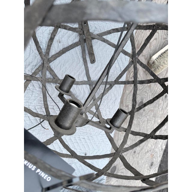 Early 21st Century 2016 Gregorius Pineo Custom Three-Orb Kepler Chandelier in Desert Black For Sale - Image 5 of 7