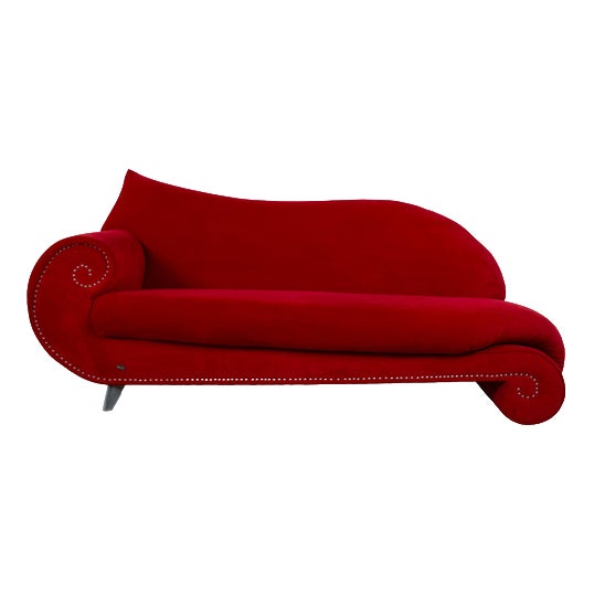 Gaudi 3-Seater Sofa in Red Velvet from Bretz For Sale