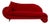 Gaudi 3-Seater Sofa in Red Velvet from Bretz For Sale
