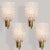 Vintage German Brass and Glass Wall Lights from Hillebrand, 1970s, Set of 2 For Sale - Image 4 of 16