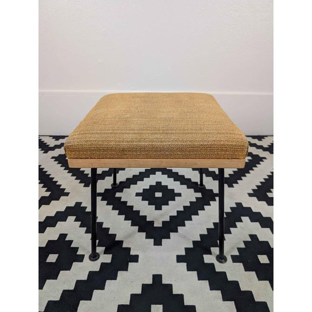 Mid-Century Modern 1950s Iron Stool by Raymond Loewy for Mengel For Sale - Image 3 of 7