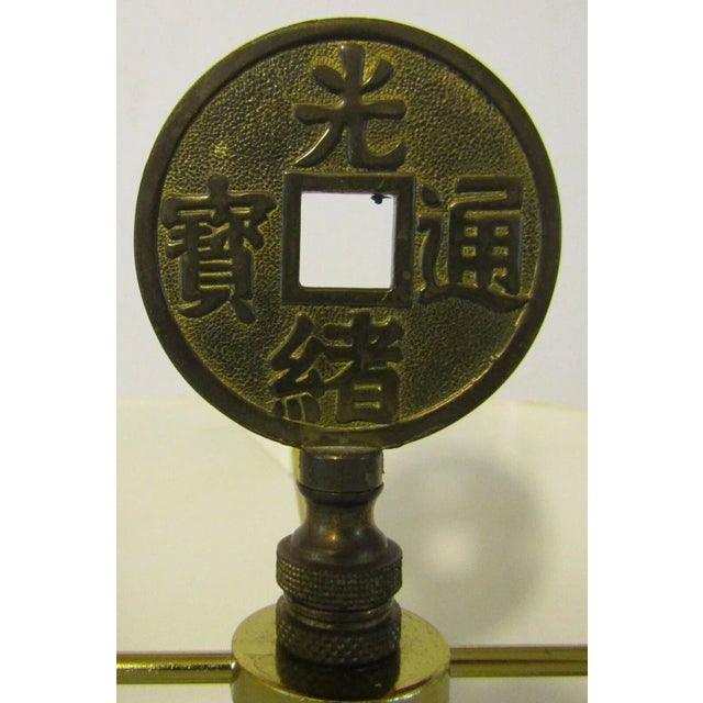 1980s Griotte Red Marble and Brass Corinthian Table Lamp With Lampshade For Sale In Miami - Image 6 of 12