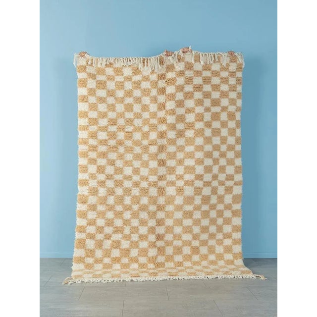 Textile Sand Check Berber Rug, 2010s For Sale - Image 7 of 7