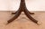 Brown Baker Furniture Style Antique Georgian Mahogany Pedestal Breakfast Table or Game Table, Newly Refinished For Sale - Image 8 of 10