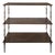 Mahogany and Leather 3-Tier Shelf with English-Style Columns For Sale