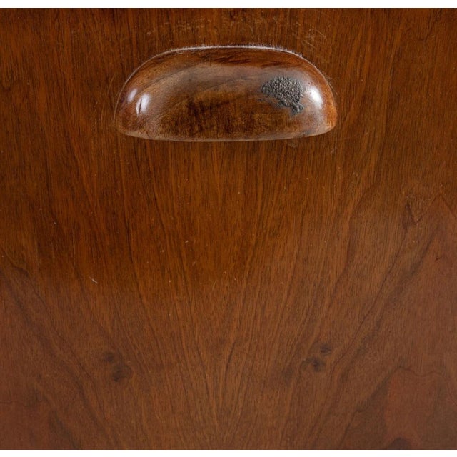 Wooden Bedside Table with Pull-Out Top attributed to Mario Cereghini, 1940s For Sale - Image 6 of 7