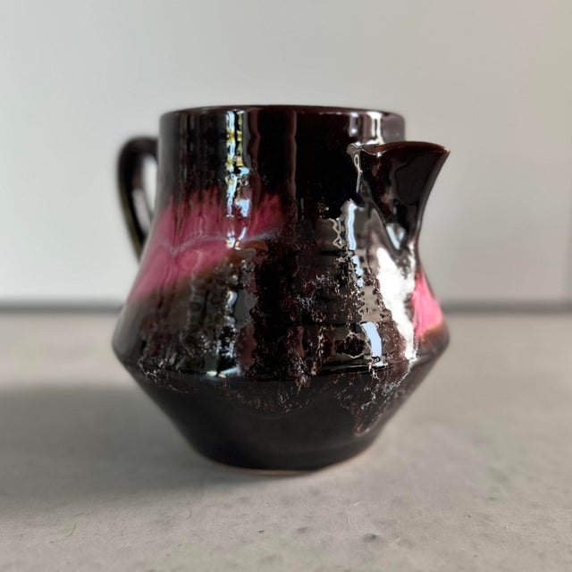 Beautiful 1960s vintage pitcher from the renowned French ceramics village of Vallauris. Perfect condition, no cracks or...
