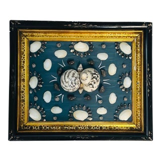 Antique Frame With Shell Artwork For Sale
