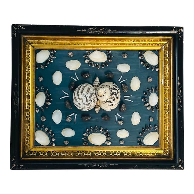 Antique Frame With Shell Artwork For Sale