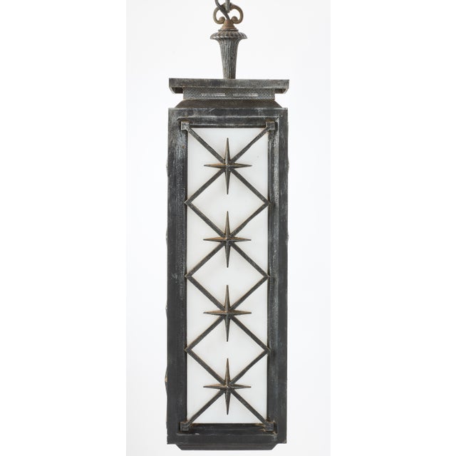 Mid-Century Modern 1950s Mid-Century Modern Large Exterior Pendant Light For Sale - Image 3 of 7