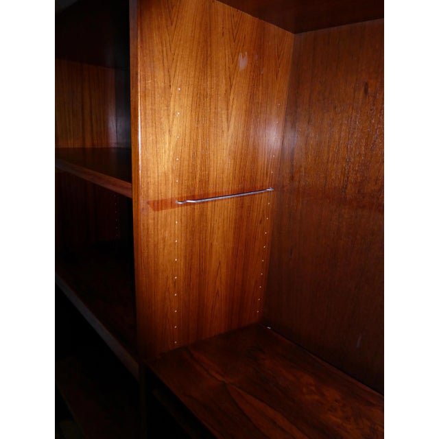 Wood Danish Palissander Wood Bookcase Shelving Cabinet For Sale - Image 7 of 13