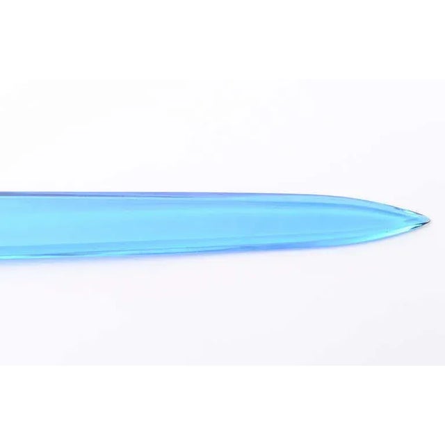 Venini Vintage Murano Rare Glass Sword Sculpture by Venini Italy 1970's For Sale - Image 4 of 10