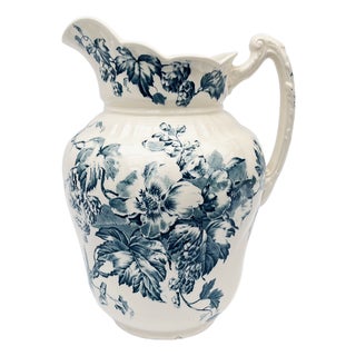 Antique Edwardian Kent Pattern Ironstone Jug from S. Hancock & Sons, 1890s For Sale