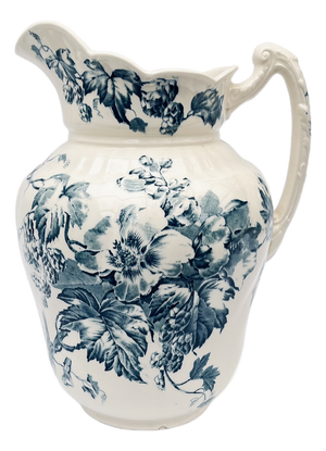 Antique Edwardian Kent Pattern Ironstone Jug from S. Hancock & Sons, 1890s