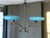 Art Deco Chandelier with Two Opaline Blue Glass Shades, 1940s For Sale - Image 6 of 14