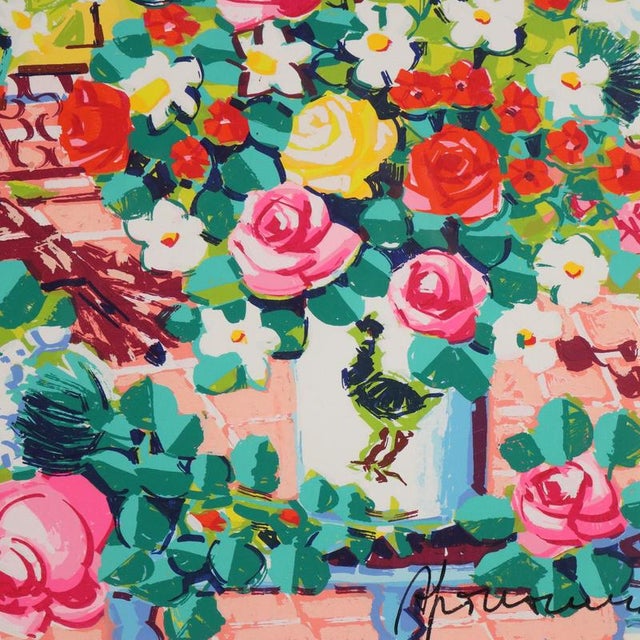 Athos Faccincani, Spring on the Amalfi Coast, Silkscreen on Canvas, Framed For Sale - Image 6 of 12