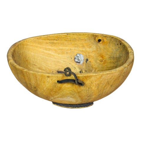 Turkana Bowl in Handcarved Wood For Sale