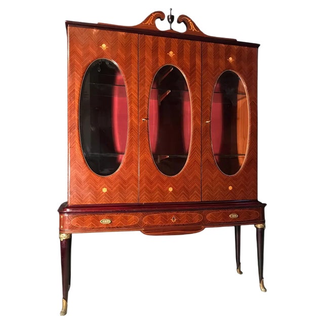 Mid-Century Italian Cabinet Vitrine Attributed to Paolo Buffa For Sale