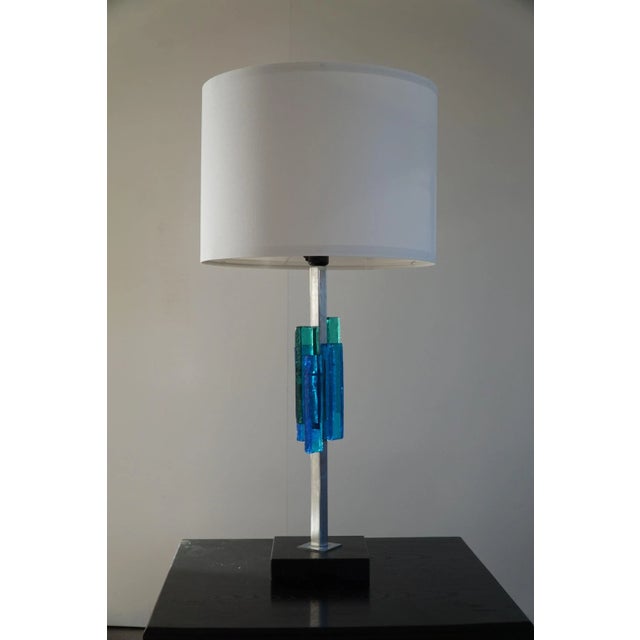 Danish Modern Table Lamp in Metal & Glass by Svend Aage Holm Sørensen, 1960s For Sale - Image 9 of 9