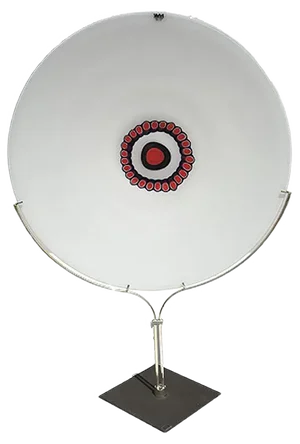 Pisa Murano Glass Plate by Bruno Gambone for VeArt, 1970s