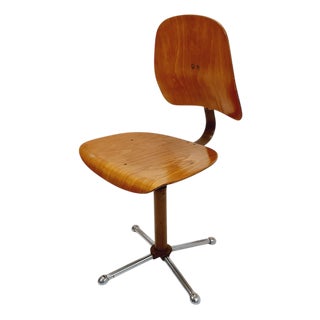 Bauhaus Office Chair in Wood by Drabert, 1960s For Sale