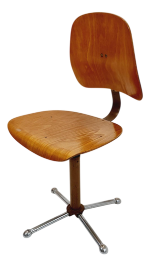 Bauhaus Office Chair in Wood by Drabert, 1960s