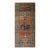 1860s Red Field Gallery Medallion Tortises Knotted Wool Antique Bijar Rug For Sale