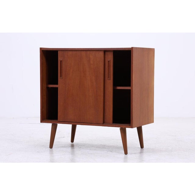 Mid-Century Modern Teak Chest of Drawers with Sliding Doors, 1960s For Sale - Image 6 of 14