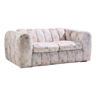 Jay Spectre Channeled Postmodern Sofa Loveseat For Sale