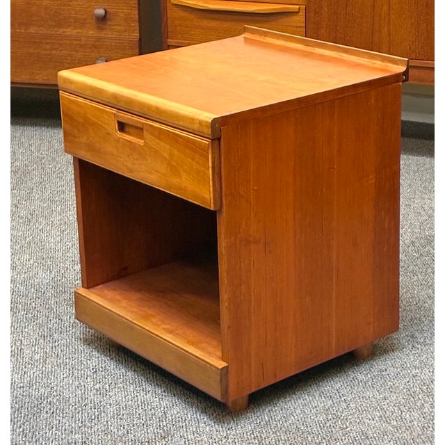 Pair of Vintage Teak Nightstands With Open Cabinet Space and Single Drawer c.1970 For Sale - Image 13 of 13