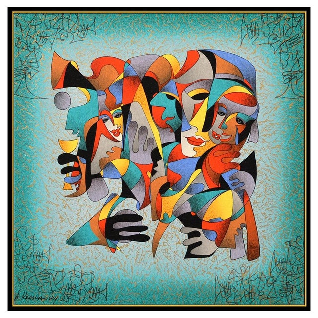Message us to inquire about custom framing options! (Included for free with every purchase) The artwork here, "Faces of...