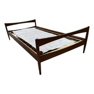 Mid-Century Modern Scandinavian Model Dagmar Teak Bed, 1960 For Sale
