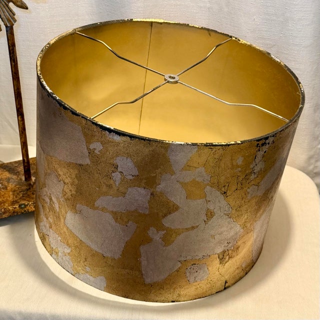 Late 20th Century Maison Charles Style Hollywood Regency Gilded Sunburst Table Lamp, Newly Painted For Sale - Image 9 of 16