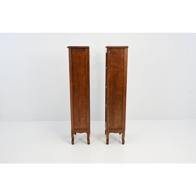 Stickley Brothers “Quaint” Cherry Bookcases, Grand Rapids, Circa 1920s, a Pair | Newly Refinished For Sale - Image 15 of 17