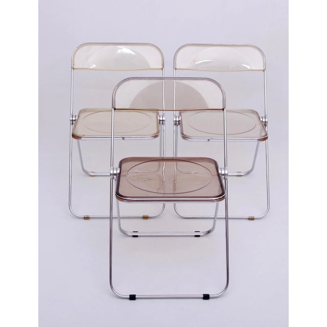 Vintage Plia Folding Chairs by Giancarlo Piretti for Castelli, 1970s, Set of 3 For Sale - Image 12 of 12