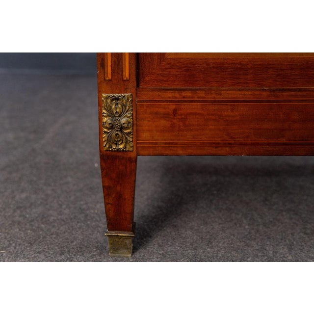 Brown Art Nouveau Double Bed in Mahogany For Sale - Image 8 of 16