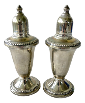 Early 20th Century Sterling Silver Weighed Salt and Pepper Shakers