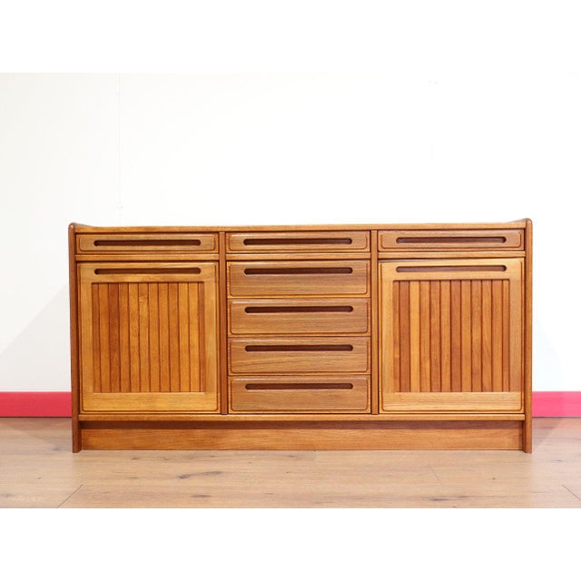 Mid Century Modern Vintage Teak Danish Sideboard Credenza in the Style of Dyrlund For Sale - Image 9 of 14