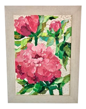 Rose Garden Collage Painting