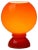 Space Age Orange Full Glass Table Lamp, 1970s For Sale