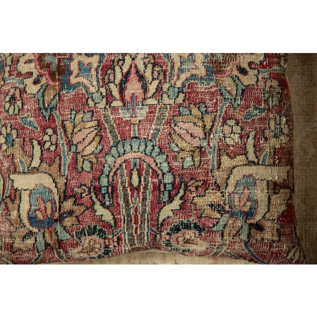 Vintage Meshed Rug Fragment Pillow For Sale In New York - Image 6 of 11