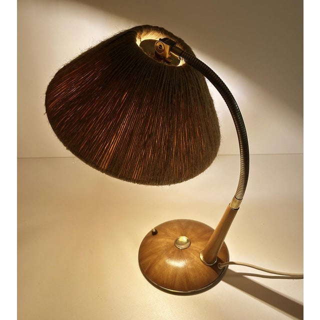 Beige Vintage Table Lamp in Teak from Temde, 1960s For Sale - Image 8 of 13