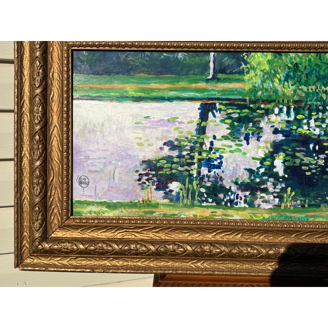 Wood The Pond - Original Oil on Board in the Impressionist Style For Sale - Image 7 of 9