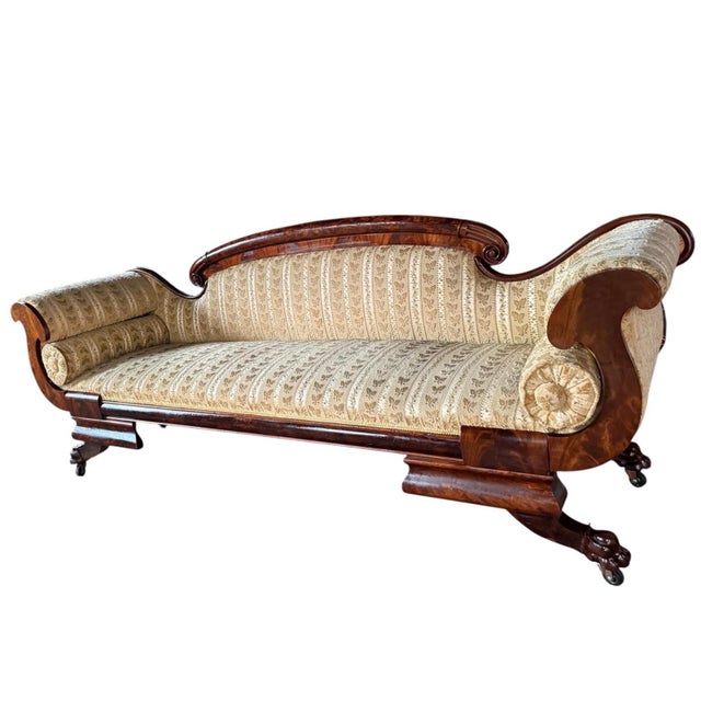 Antique Victorian/Georgian Style Mahogany sofa, this piece is from the early 19th century from circa 1810 to 1830....