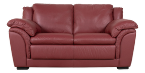 Red Leather 2-Seater Sofa from Natuzzi