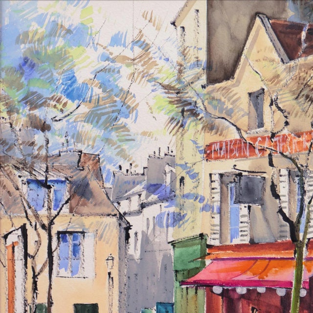 Paper 'Maison Catherine, Montmartre, 1993', French School, La Mere Catherine, Place Du Tertre, Paris For Sale - Image 7 of 9