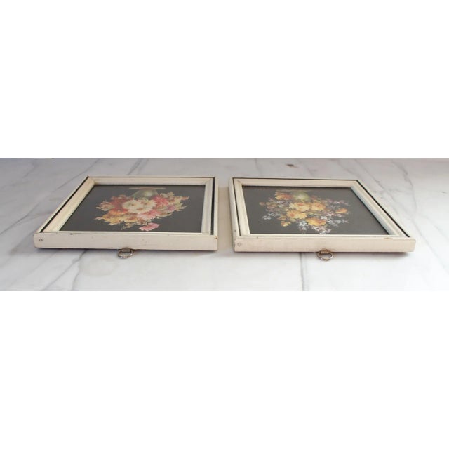 Wood Vintage Still Life Floral Print Wall Hangings - a Pair For Sale - Image 7 of 10