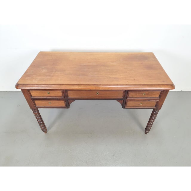 English Bobbin-Turned Wooden Desk, 1960s For Sale - Image 6 of 15