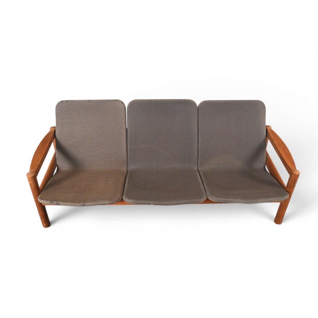 Mid 20th Century Attributed to Domino Møbler Danish Teak Three Seat Sofa For Sale In San Francisco - Image 6 of 18