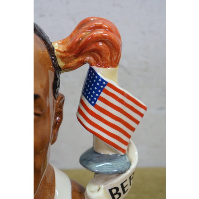 Royal Doulton 1990s Royal Doulton Jesse Owens Olympic Track & Field Toby Character Jug For Sale - Image 4 of 13